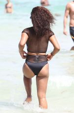 CHRISTINA MILIAN in Bikini on the Beach in Miami 08/19/2017