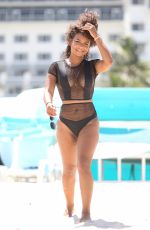 CHRISTINA MILIAN in Bikini on the Beach in Miami 08/19/2017