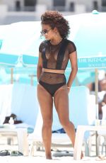 CHRISTINA MILIAN in Bikini on the Beach in Miami 08/19/2017