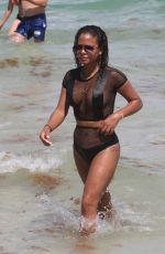 CHRISTINA MILIAN in Bikini on the Beach in Miami 08/19/2017