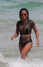 CHRISTINA MILIAN in Bikini on the Beach in Miami 08/19/2017