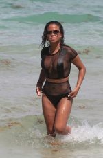 CHRISTINA MILIAN in Bikini on the Beach in Miami 08/19/2017