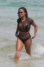 CHRISTINA MILIAN in Bikini on the Beach in Miami 08/19/2017