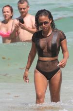 CHRISTINA MILIAN in Bikini on the Beach in Miami 08/19/2017
