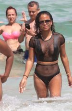 CHRISTINA MILIAN in Bikini on the Beach in Miami 08/19/2017