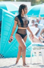 CHRISTINA MILIAN in Bikini on the Beach in Miami 08/19/2017