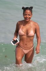 CHRISTINA MILIAN in Bikini on the Beach in Miami 08/20/2017