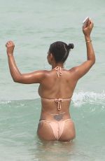 CHRISTINA MILIAN in Bikini on the Beach in Miami 08/20/2017