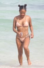 CHRISTINA MILIAN in Bikini on the Beach in Miami 08/20/2017