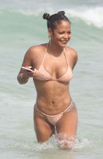 CHRISTINA MILIAN in Bikini on the Beach in Miami 08/20/2017