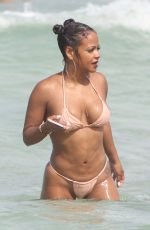 CHRISTINA MILIAN in Bikini on the Beach in Miami 08/20/2017
