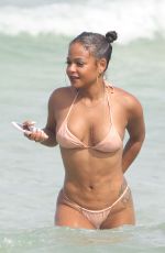 CHRISTINA MILIAN in Bikini on the Beach in Miami 08/20/2017