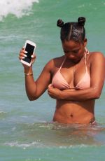 CHRISTINA MILIAN in Bikini on the Beach in Miami 08/20/2017