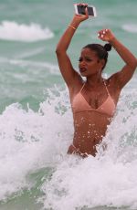 CHRISTINA MILIAN in Bikini on the Beach in Miami 08/20/2017
