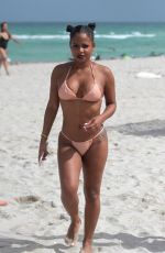 CHRISTINA MILIAN in Bikini on the Beach in Miami 08/20/2017