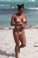 CHRISTINA MILIAN in Bikini on the Beach in Miami 08/20/2017
