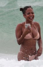 CHRISTINA MILIAN in Bikini on the Beach in Miami 08/20/2017