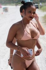 CHRISTINA MILIAN in Bikini on the Beach in Miami 08/20/2017