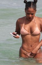 CHRISTINA MILIAN in Bikini on the Beach in Miami 08/20/2017