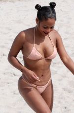 CHRISTINA MILIAN in Bikini on the Beach in Miami 08/20/2017