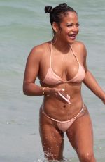 CHRISTINA MILIAN in Bikini on the Beach in Miami 08/20/2017