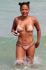 CHRISTINA MILIAN in Bikini on the Beach in Miami 08/20/2017