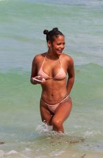 CHRISTINA MILIAN in Bikini on the Beach in Miami 08/20/2017