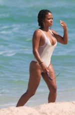 CHRISTINA MILIAN in Swimsuit at a Beach in Miami 08/21/2017