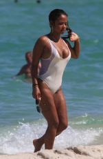 CHRISTINA MILIAN in Swimsuit at a Beach in Miami 08/21/2017