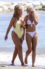 CHYNA ELLIS and TYNE-LEXY CLARSON on the Beach in Spain 08/12/2017