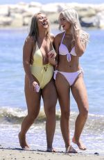 CHYNA ELLIS and TYNE-LEXY CLARSON on the Beach in Spain 08/12/2017