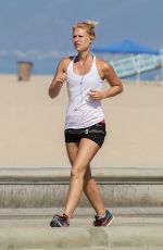 CLAIRE DANES Out Jogging in Los Angeles 08/09/2017