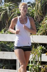 CLAIRE DANES Out Jogging in Los Angeles 08/09/2017