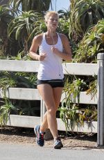 CLAIRE DANES Out Jogging in Los Angeles 08/09/2017