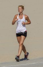 CLAIRE DANES Out Jogging in Los Angeles 08/09/2017