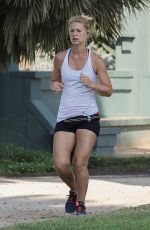 CLAIRE DANES Out Jogging in Los Angeles 08/09/2017