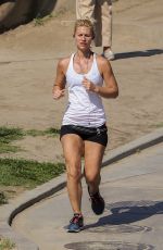CLAIRE DANES Out Jogging in Los Angeles 08/09/2017