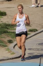 CLAIRE DANES Out Jogging in Los Angeles 08/09/2017