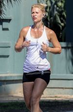 CLAIRE DANES Out Jogging in Los Angeles 08/09/2017