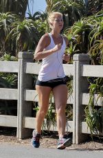 CLAIRE DANES Out Jogging in Los Angeles 08/09/2017