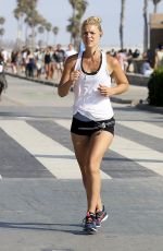 CLAIRE DENIS Out Jogging in Santa Monica 08/07/2017