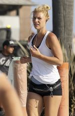 CLAIRE DENIS Out Jogging in Santa Monica 08/07/2017