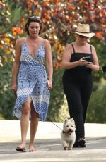 COUNTESS LUANN DE LESSEPS Walks Her Dog Out in Hamptons 08/23/2017