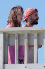 DAKOTA JOHNSON and Shia Labeouf on the Set of The Peanut Butter Falcon in Savannah 07/31/2017