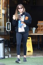 DAKOTA JOHNSON Leaves Kreation Organic Juicery in West Hollywood 08/15/2017