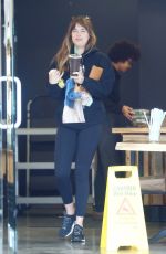 DAKOTA JOHNSON Leaves Kreation Organic Juicery in West Hollywood 08/15/2017