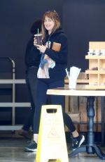 DAKOTA JOHNSON Leaves Kreation Organic Juicery in West Hollywood 08/15/2017