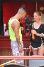 DANNIELLA WESTBROOK and Alan Thomason at a Cocktail Bar in Marbella 08/21/2017