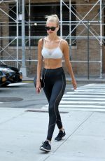 DAPHNE GROENEVELD in Tights Leaves Gym in New York 08/20/2017