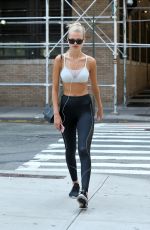 DAPHNE GROENEVELD in Tights Leaves Gym in New York 08/20/2017